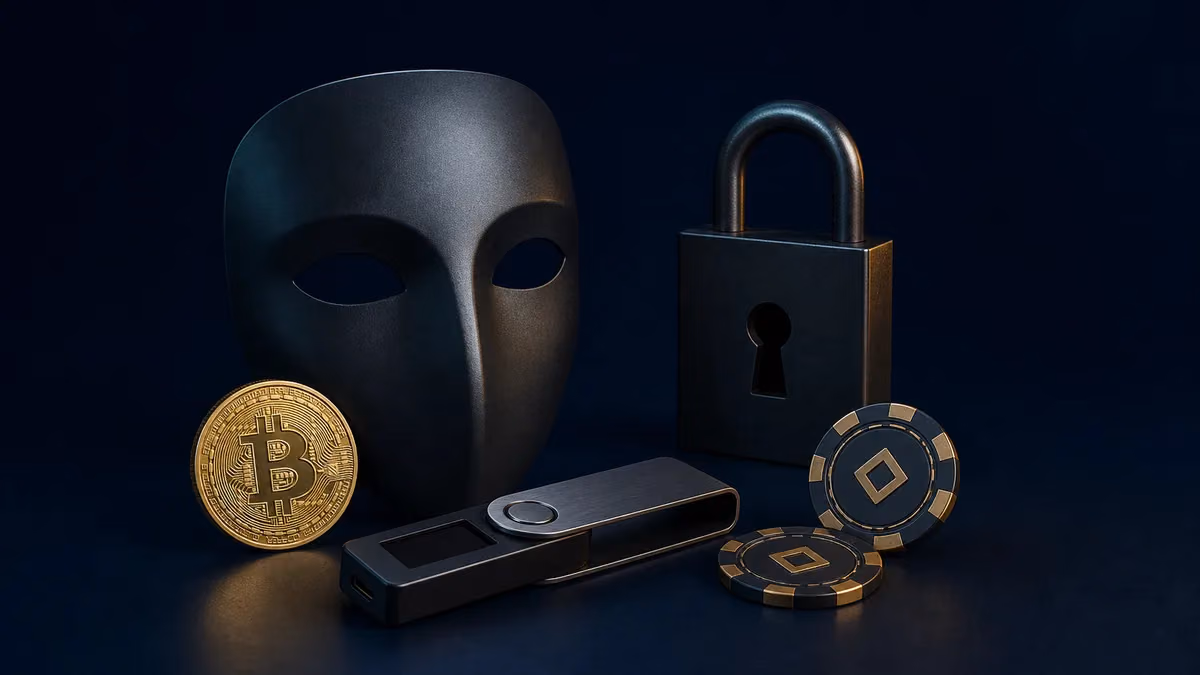 Privacidad, monedero físico y Bitcoin en una guía de casinos cripto sin KYC