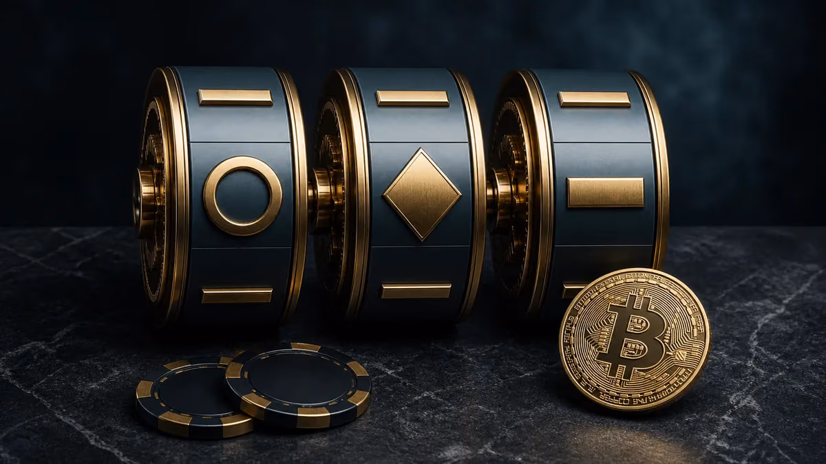 Rodillos mecánicos, Bitcoin y fichas en una guía de tragaperras con criptomonedas